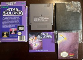 Star Soldier Nintendo NES W/Poster, Manual, & Black Cover 🔥 💨 Fast Shipping