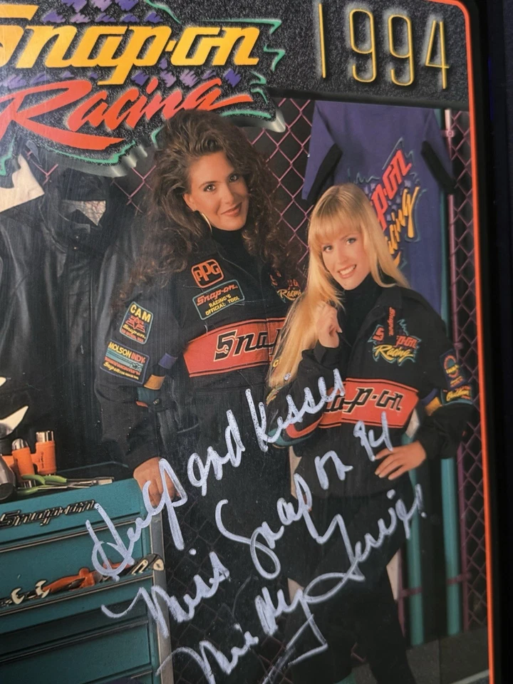 Reloj de carreras Snap On 1994 poco común funcionando. Autografiado, Reloj Funciona Foto 3 de 4