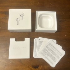 Empty Box Only - Apple AirPods 4 with Noise Cancellation Manual A3055 A3056 A3