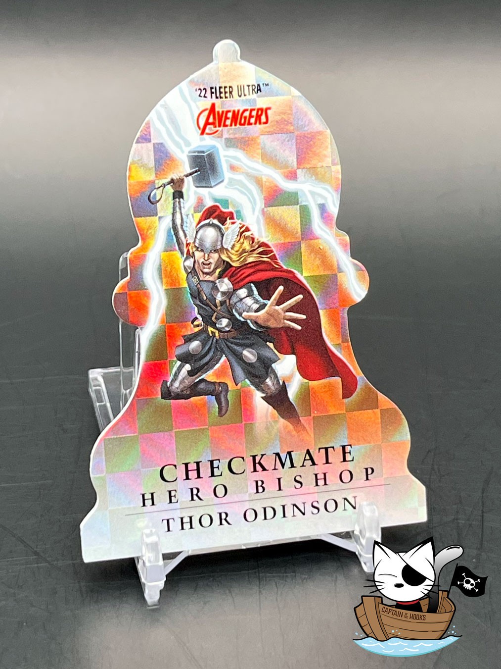 2022 Fleer Ultra Marvel Avengers Checkmate Hero Bishop CP-14 Thor -Damage Corner