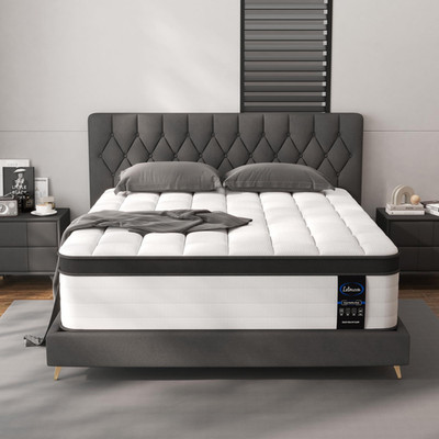 LETMOON 14 Inch California King Mattress, Hybrid Cal King, White