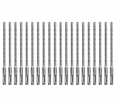 5/32''x6'' SDS Plus Hammer Drill Bit Carbide Tip Masonry Concrete Drill Bit-24Pcs
