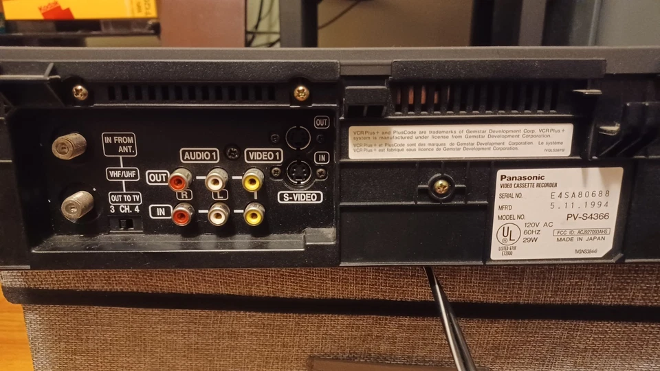 Panasonic PV-S4366 S-VHS VCR ~ RARE FULLY FUNCTIONAL!!! - Image 4 of 4