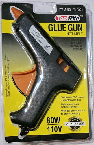 ToolRite Corded Hot Glue Gun with Fast hot Melt  Preheating 80W, 110V TL3321