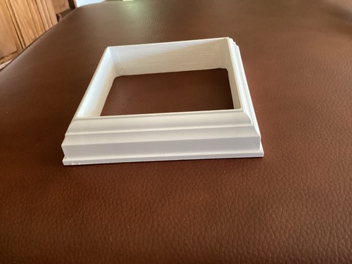 Five White 4 1/4” Square Composite New England Railing Base Trim
