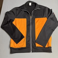 Y2K Naruto Shippuden Men Jacket Orange Black  Small Full Zip Lightweight Logo