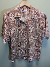 Vintage 70s-80s Hawaiian Shirt XL Made In Hawaii USA Paradise Surf Beach EUC