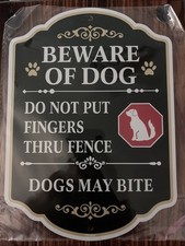 Vorsicht vor Hund Warnschild - 10x7" Aluminium, langlebige Tinte, 2er-Pack für Sicherheit zu Hause