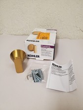 KOHLER Cursiva J-Hook Robe Hook in Vibrant Brushed Modern Brass K-R26690-2MB