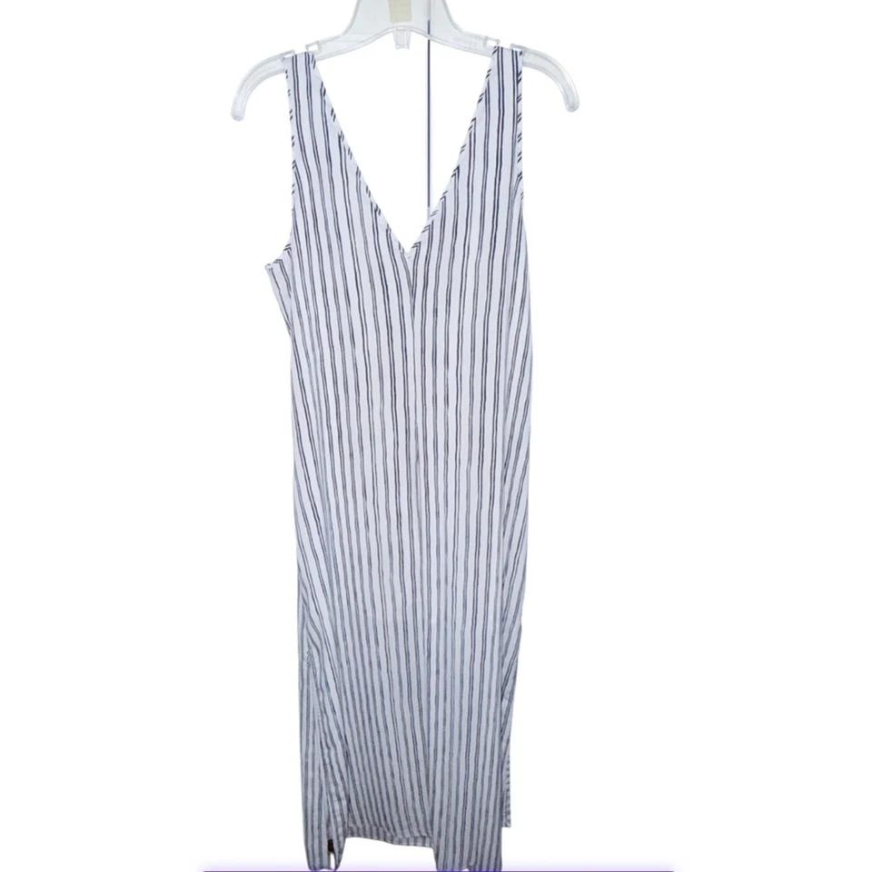 Maxi Vestido Oliver a Rayas Blancas Tart Collections Aberturas Laterales Talla Grande Foto 4 de 4