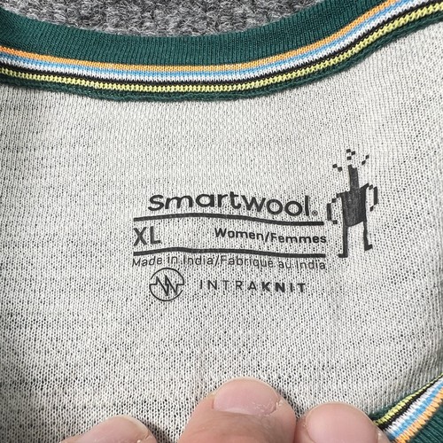 Smartwool Intraknit Shirt Womens XL Aqua Thermal Merino Base Layer Crew Top - Picture 7 of 10