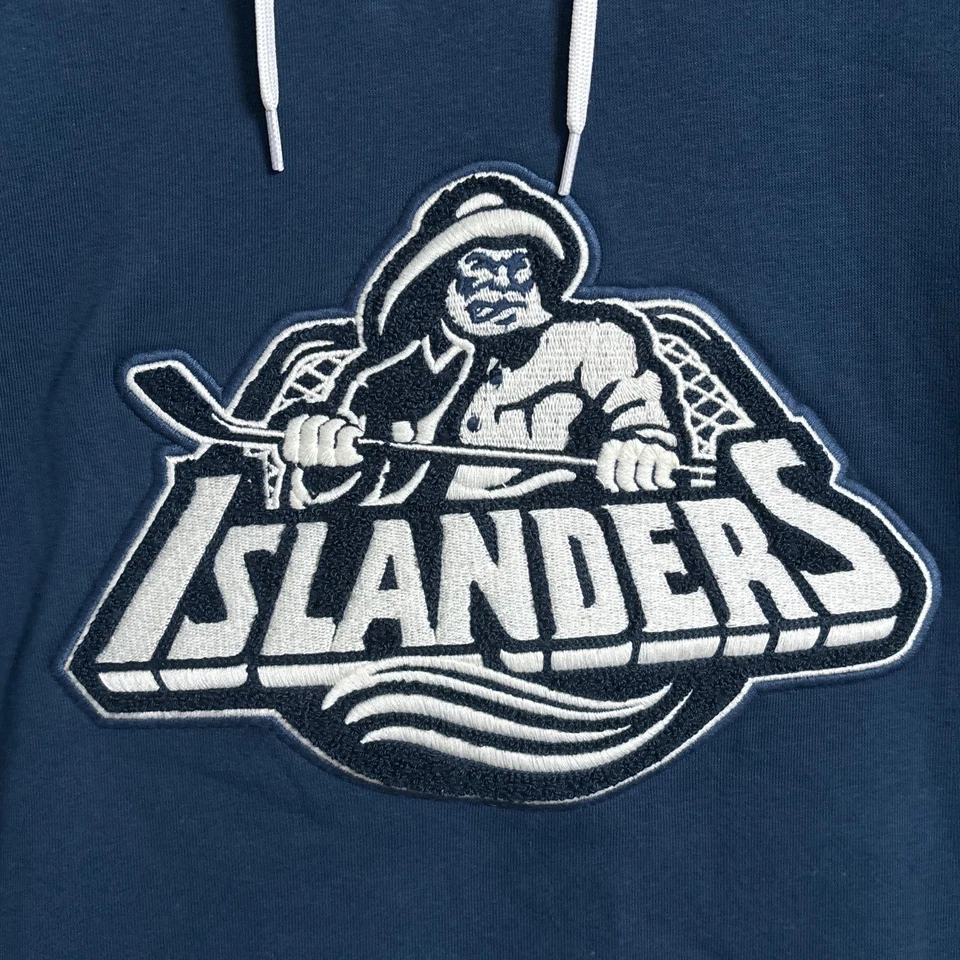 Толстовка с капюшоном New York Islanders Fisherman XL синяя CCM хоккей ретро логотип 90-х - Изображение 3 из 4