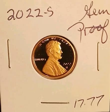 Lincoln Penny 2022 S Cent PROOF Honest Sweet Frosty Honest Abe TuFF Unit A A