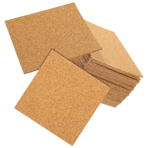 60Pcs Self Adhesive Cork Coasters Square Cork Sheets for Diy Crafts - Picture 9 of 10