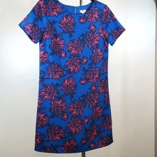 J. CREW Factory Dress Womans 00 Blue Floral Shift Party