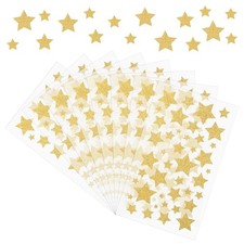 8 Sheets Gold Star Stickers Small - Holographic Gold Star Stickers - Self - Self