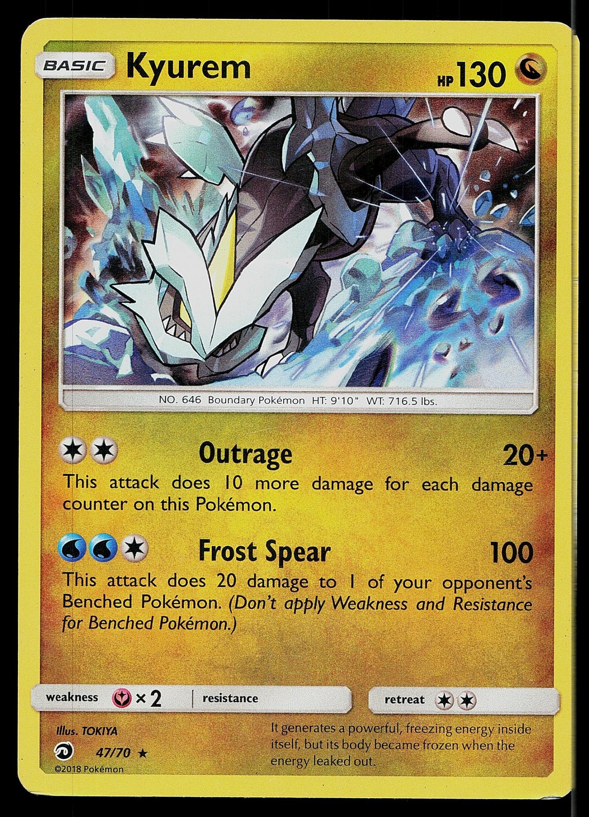 Pokemon Card Dragon Majesty Kyurem 47/70 Rare Holo