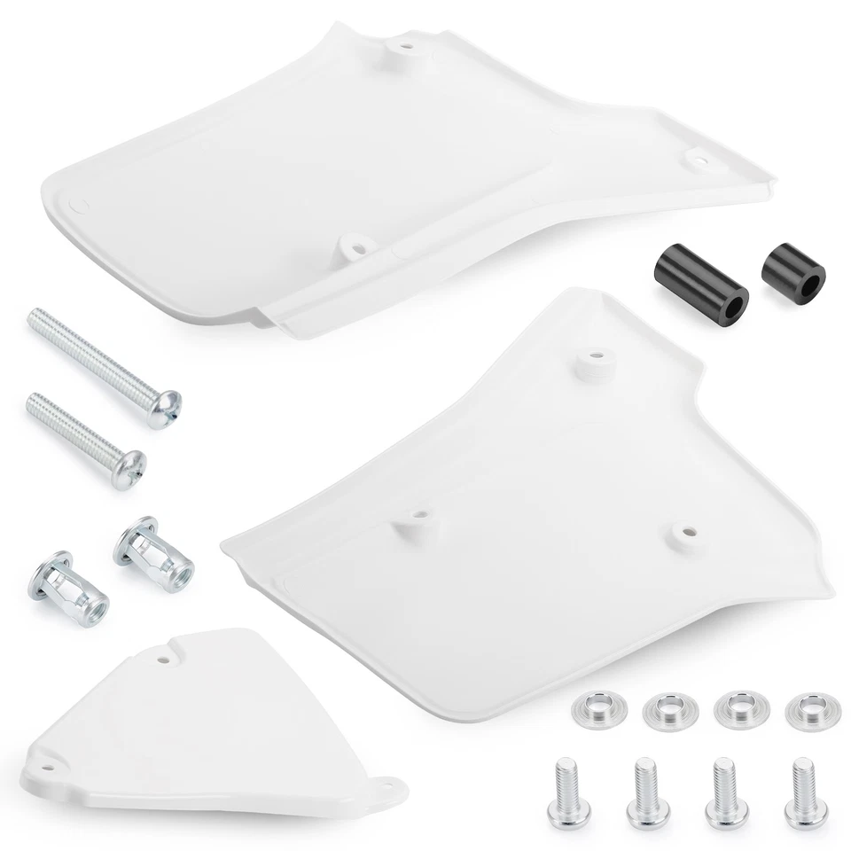Paneles laterales cubiertas plástico izquierdo y derecho para Honda XR200R XR200 R 1984-2002 blanco Foto 4 de 4