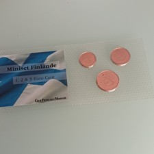 Miniset Finlande kit starter lot valeurs faciales 1, 2 & 5 Euro Cent