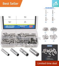 220Pcs Seamless Butt Connectors Assortment - Copper Crimp Terminals for Wiring