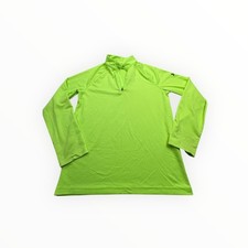 Under Armour HeatGear Youth Large Lime Green Quarter Zip Pullover Long Sleeve