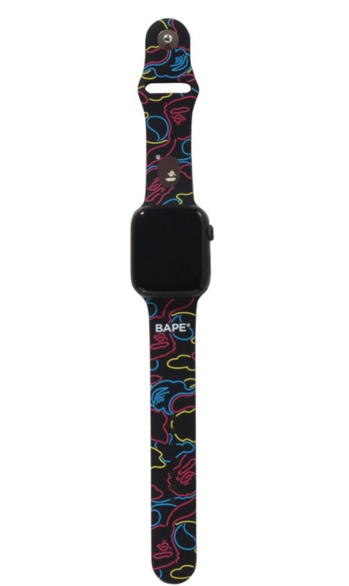Authentic a bathing ape bape neon camo Apple Watch band L