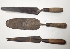 Vintage Antique Masonry Concrete Brick Tools Trowel Lot of 3 