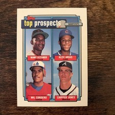 1992 Topps - Top Prospects #551 Chipper Jones, Alex Arias (RC)