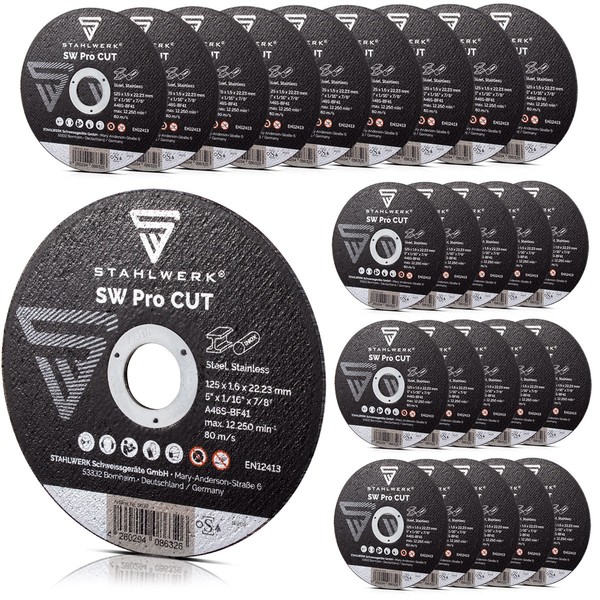 Sw Pro Cut Trennscheibe/Schleifscheibe Ø125 Mm, 125 Mm X 22,23 Mm, 25Er Set-image
