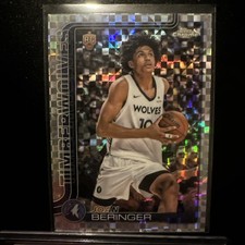 2025 Topps Chrome NBA ROOKIE Joan Beringer Silver X Fractor Timberwolves
