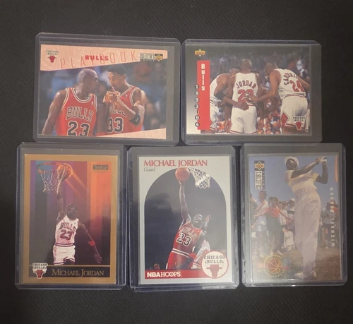 Michael Jordan Chicago Bulls NBA 5 Card Lot NBA Hoops SkyBox Upper Deck