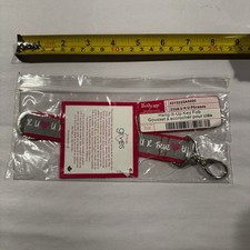 Thirty One 31 Hang It Up Key Fob Wristlet Strap Pink U R STRONG BOLD TRUE NEW
