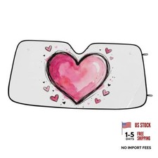 Sun Visor for Car Windshield Shade, Cars Shade Front Windshield, Car Pink Heart