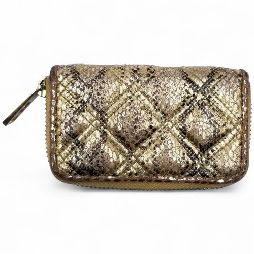MARC JACOBS Python Metallic Zip-Around Coin Wallet Small - Picture 2 of 6