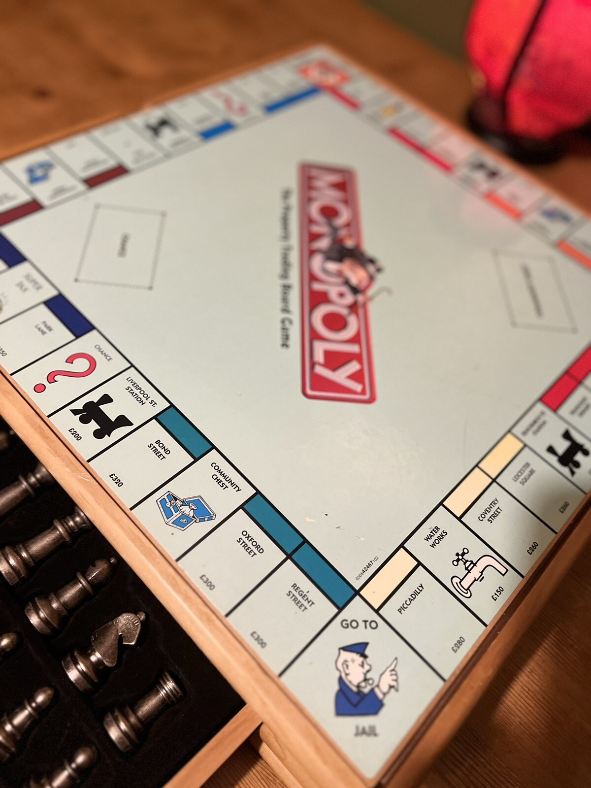 The Ultimate Board Game Wooden Box, Monopoly, Chess, Cluedo, Chequers