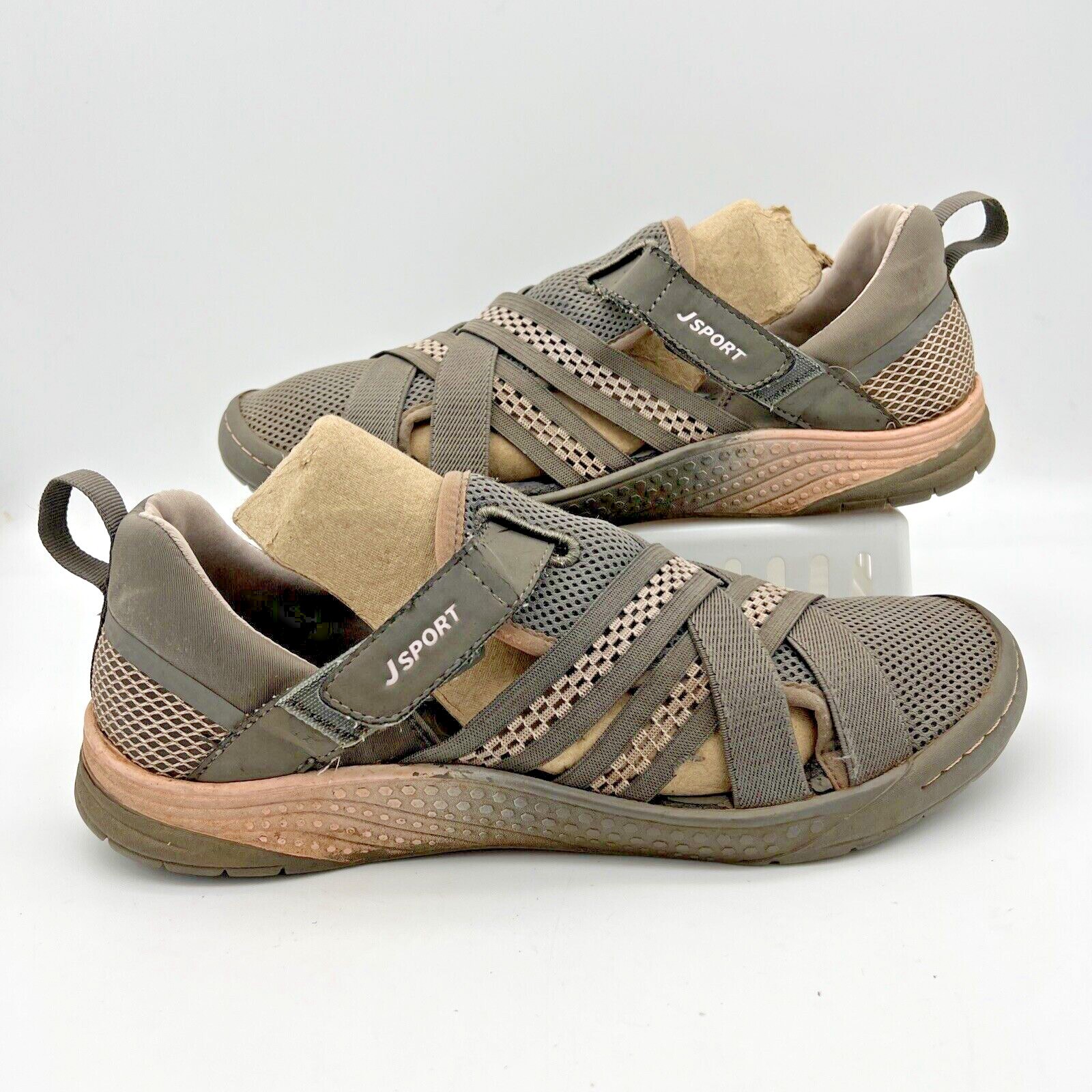 J Sport by Jambu Essex Shoes Womens 9.5 M Gray Pink Water Trail Vegan