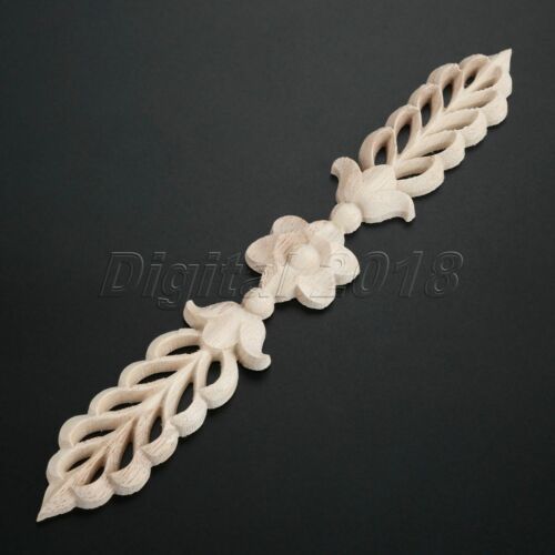 24.5cm*3.5cm Wood Carved Decal Corner Onlay Applique Table Craft Figurine Decor - Picture 1 of 12