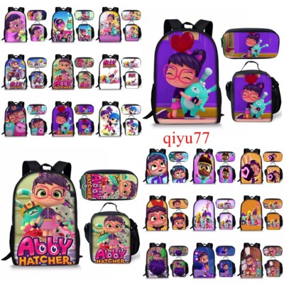 Abby Hatcher Rucksack Kinder Schultasche isolierte Lunchtasche Bleistift tasche
