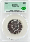 1964 Kennedy Half Dollar CACG Certified PR66 Accented Hair