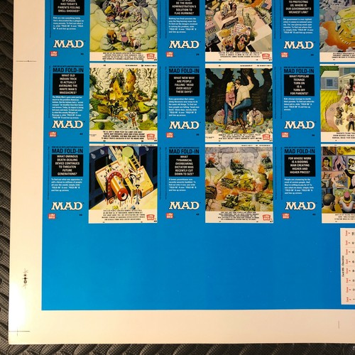 MAD MAGAZINE TRADING CARDS SERIES 3 UNCUT SHEET 1993 w/MIDDLE FINGER ISSUE #166! - Picture 9 of 10