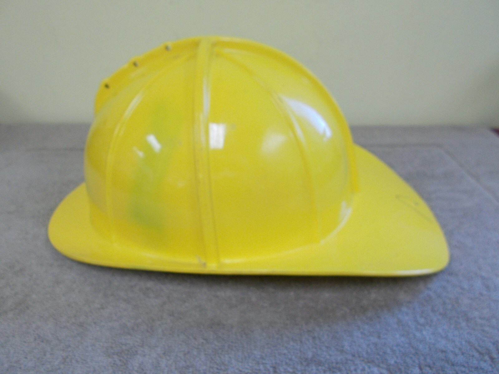 VINTAGE FIREMENS HELMENT UNUSED COSTUME RESCUE YELLOW ORNATE Wysoko oceniane ★