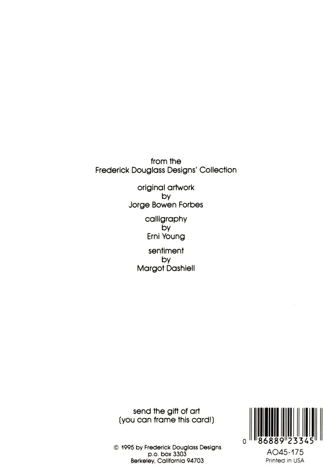 Tarjeta de felicitación feliz día del padre papá negro afroamericano Frederick Douglas Foto 3 de 3