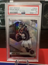 2021 Panini Mosaic Davis Mills Silver Variation PSA 10 Rookie RC No  332-V Pop 2