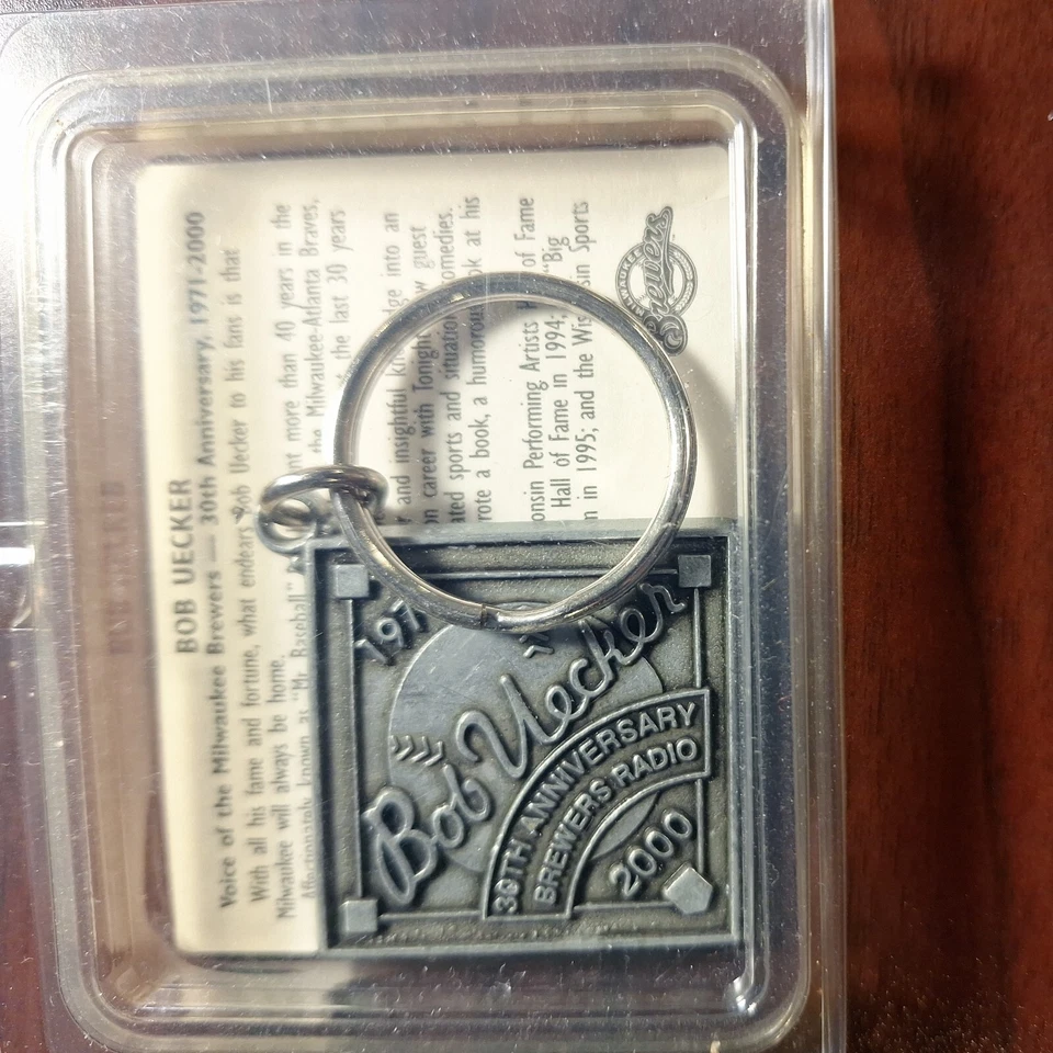 One MLB Milwaukee Brewers Bob Uecker Collectible Keychain - Image 2 of 2