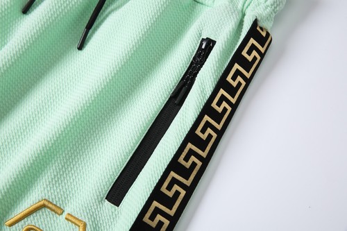 Nuevo Conjunto de Camiseta + Pantalones Cortos Para Hombre BB Texturizado Material Waffle Chándal Verano - Imagen 44 de 48