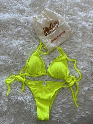PIEL KANELA Swimwear Women's Large Neon Bikini Set