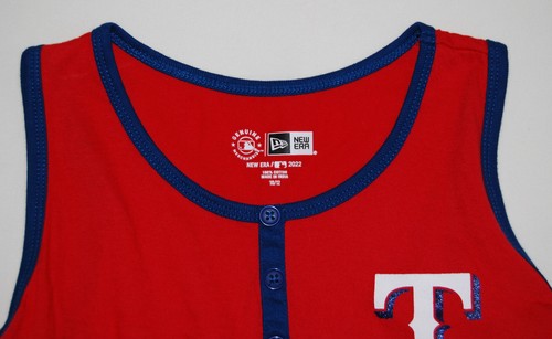 NWT New Era Girl's Red MLB Texas Rangers Tank Tank sz Medium 10/12 - Picture 3 of 11