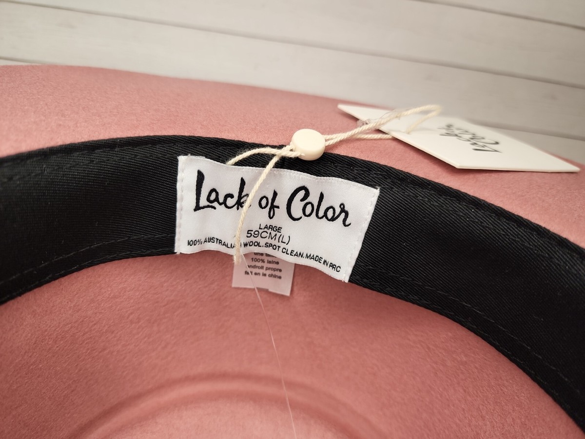 NWT Lack Of Color Pink Wide-Brim Hat | M (57cm/22.45in) Girls Wide Brim Sun Hat - Pink main image 3