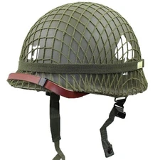 Perfect WW2 US Army M1 Green Helmet Replica with Net/Canvas Chin Strap DIY Pa...