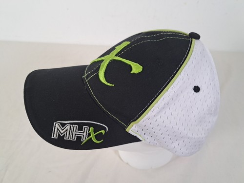 MHX Custom Fishing Rods Baseball Cap Mesh Black Adjustable White Embroidered NEW - Picture 6 of 14